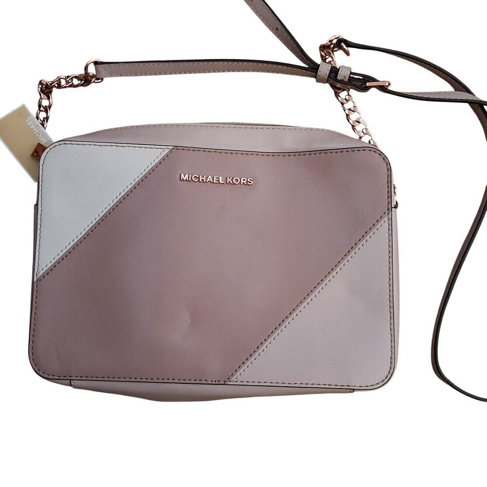 Michael Kors Large East West Tri-Color Pink Crossbody Frawn‎ - F6 - Picture 2 of 7